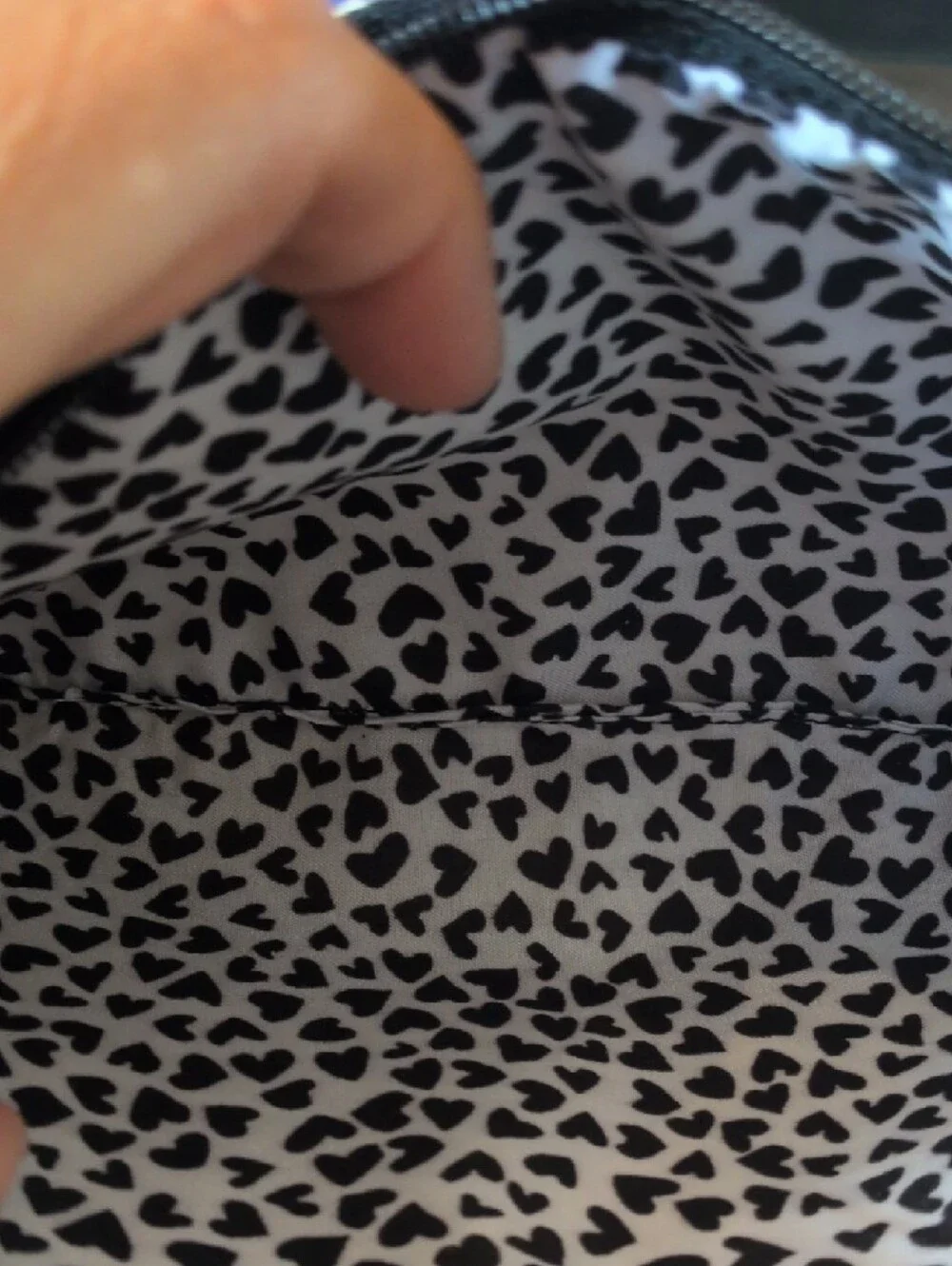 Brighton LOVE Zip Pouch with Black & White Pattern
